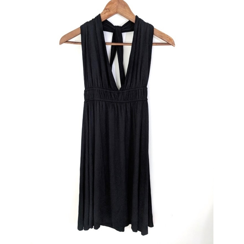 Elan Empire Waist T Back Halter Dress